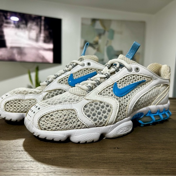 Nike Wmns Air Zoom Spiridon Cage 2 White University Blue - Picture 2 of 11